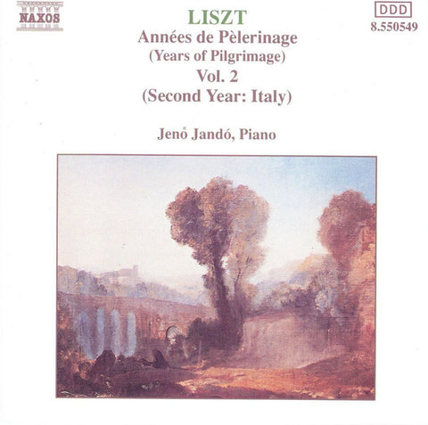 Franz Liszt, Jenö Jandó : Années de Pèlerinage - Vol. 2 (CD, Album)
