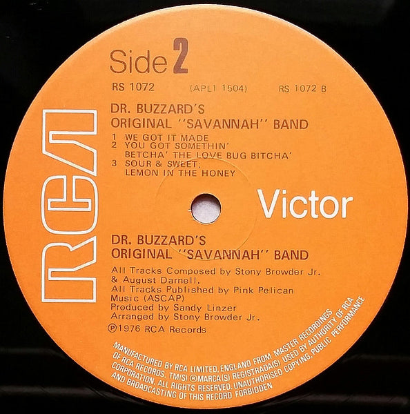 Dr. Buzzard's Original Savannah Band : Dr. Buzzard's Original Savannah Band (LP, Album)