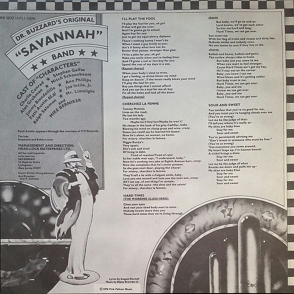 Dr. Buzzard's Original Savannah Band : Dr. Buzzard's Original Savannah Band (LP, Album)