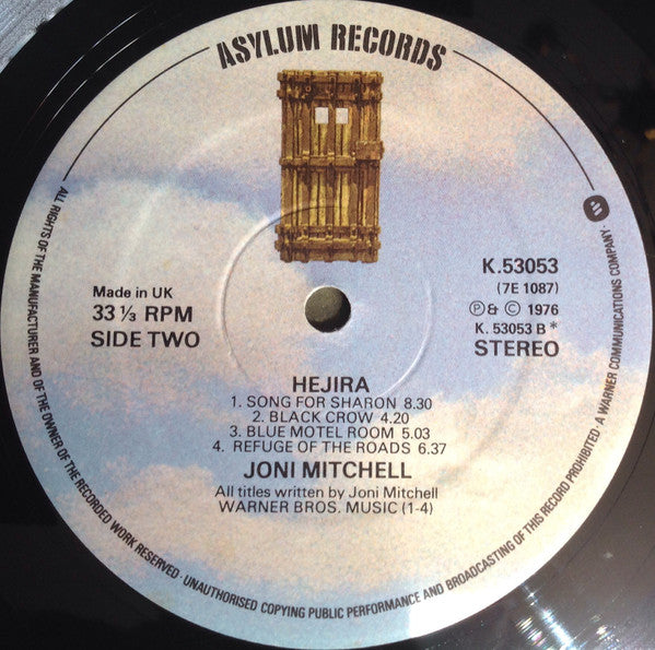 Joni Mitchell : Hejira (LP, Album, Gat)