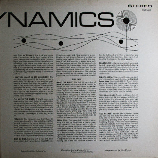 Dick Hyman And His Orchestra : Electrodynamics (LP, Album, Gat)