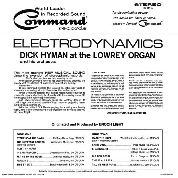 Dick Hyman And His Orchestra : Electrodynamics (LP, Album, Gat)