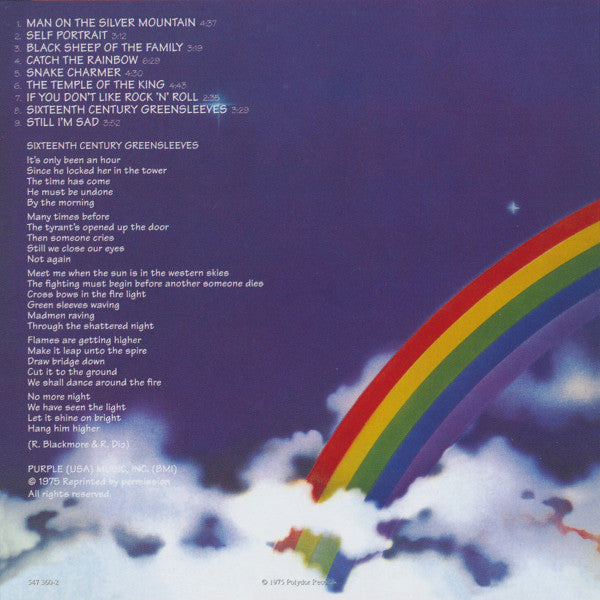 Rainbow : Ritchie Blackmore's Rainbow  (CD, Album, RE, RM)