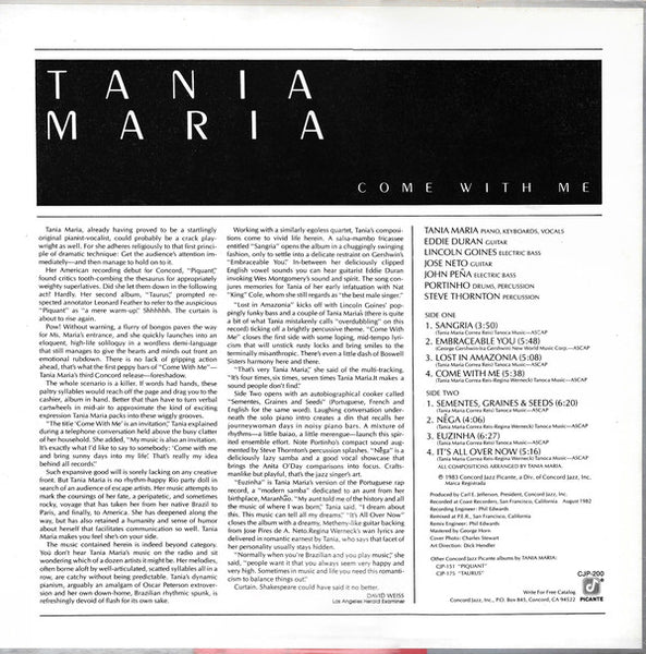 Tania Maria : Come With Me (LP, Album)