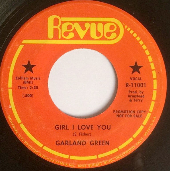 Garland Green : Girl I Love You  (7", Single, Promo)