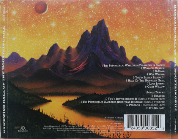 Hawkwind : Hall Of The Mountain Grill (CD, Album, M/Print, RE, RM)