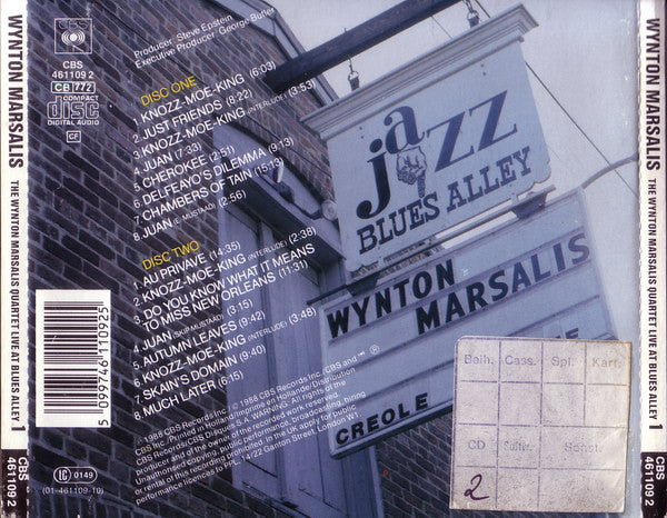 Wynton Marsalis : The Wynton Marsalis Quartet Live At Blues Alley (2xCD, Album)