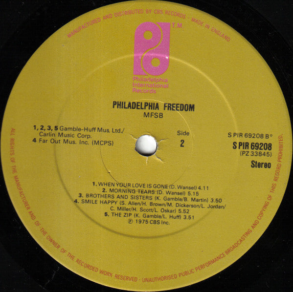 MFSB : Philadelphia Freedom (LP, Album)