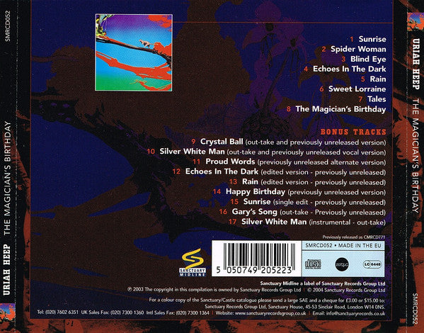 Uriah Heep : The Magician's Birthday (CD, Album, RE, RM)