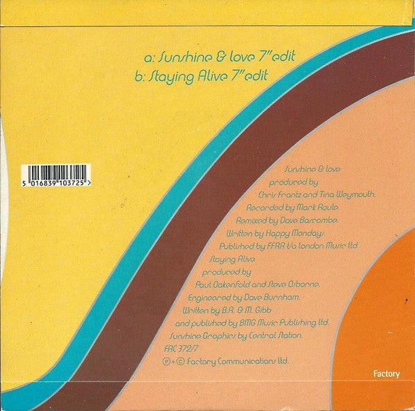 Happy Mondays : Sunshine & Love (7", Single)
