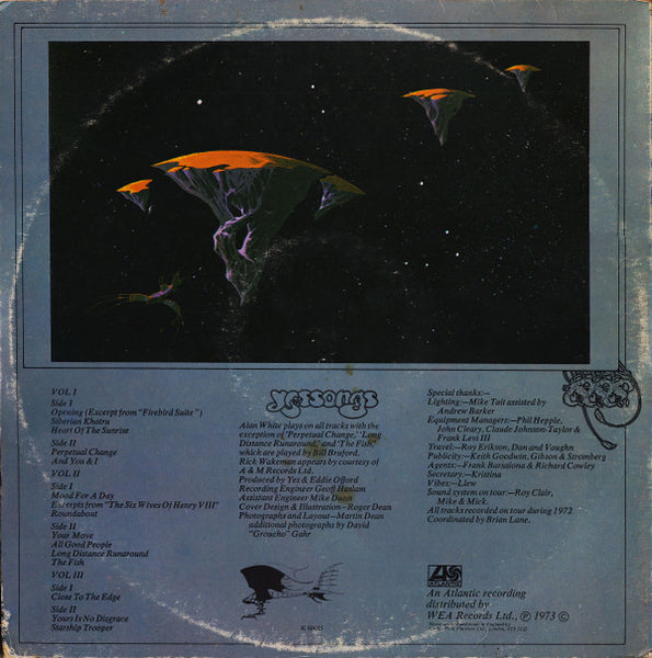 Yes : Yessongs (3xLP, Album, RP)