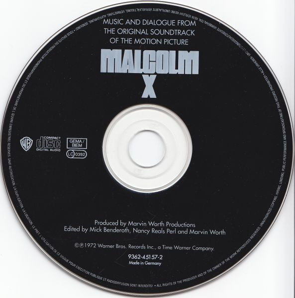 Various : Malcolm X - Music And Dialogue From The Original Soundtrack Of The Motion Picture (CD, Album)
