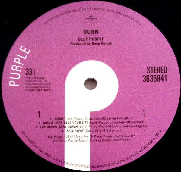 Deep Purple : Burn (LP, Album, RE, RM, 180)