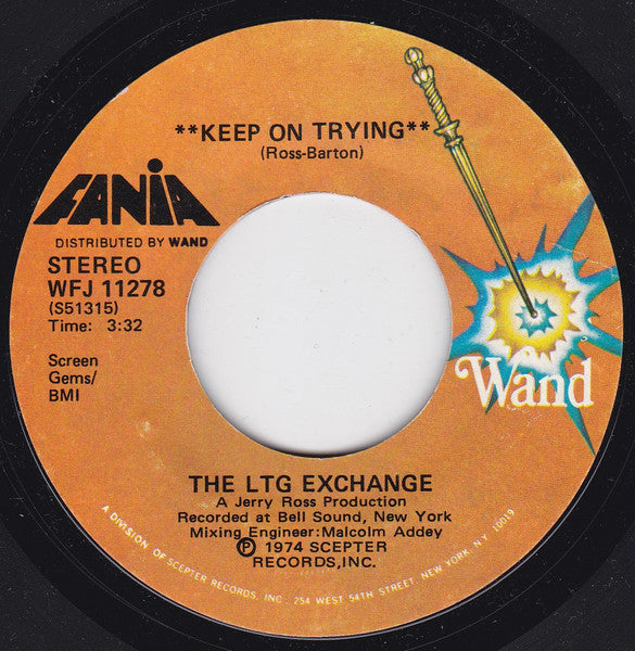 The LTG Exchange* : Keep On Trying / Tsen Si Yen Yen (7", Single, Styrene)