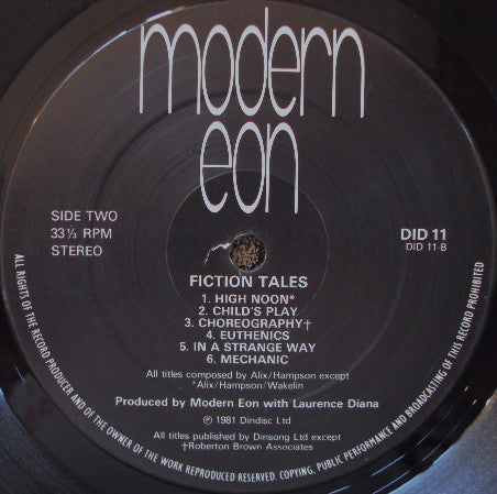 Modern Eon : Fiction Tales (LP, Album)