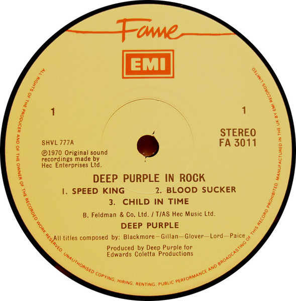 Deep Purple : Deep Purple In Rock (LP, Album, RE)