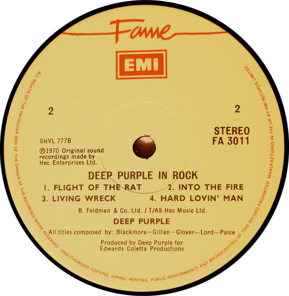 Deep Purple : Deep Purple In Rock (LP, Album, RE)