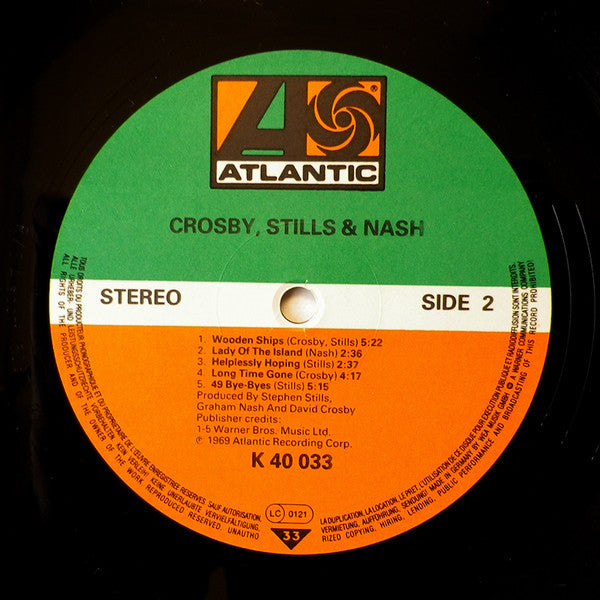 Crosby, Stills & Nash : Crosby, Stills & Nash (LP, Album, RE)
