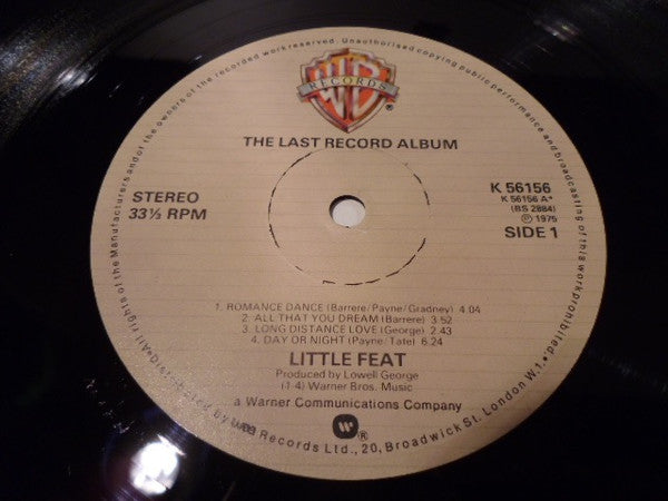 Little Feat : The Last Record Album (LP, Album, RE)