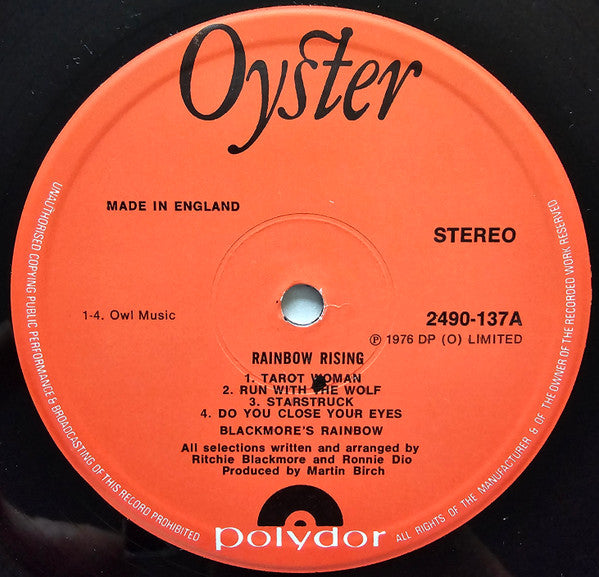 Blackmore's Rainbow* : Rainbow Rising (LP, Album, RE, Gat)