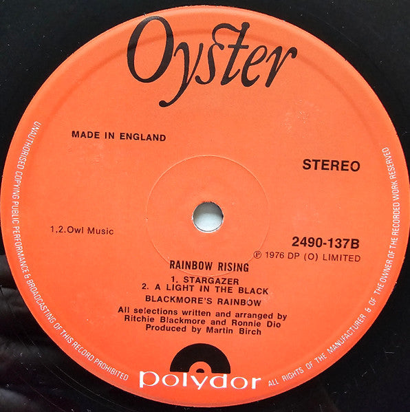 Blackmore's Rainbow* : Rainbow Rising (LP, Album, RE, Gat)