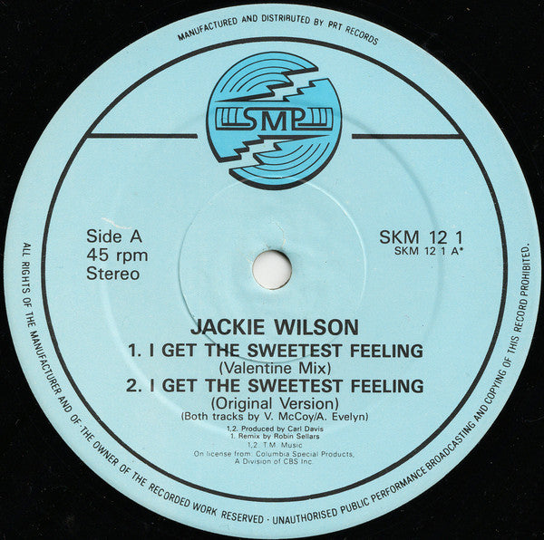 Jackie Wilson : I Get The Sweetest Feeling (12", Single)