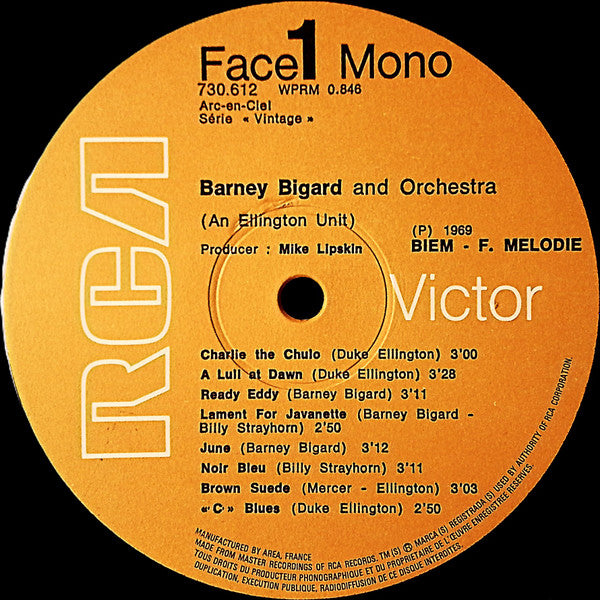 Barney Bigard - Albert Nicholas : Barney Bigard-Albert Nicholas (LP, Comp, Mono)