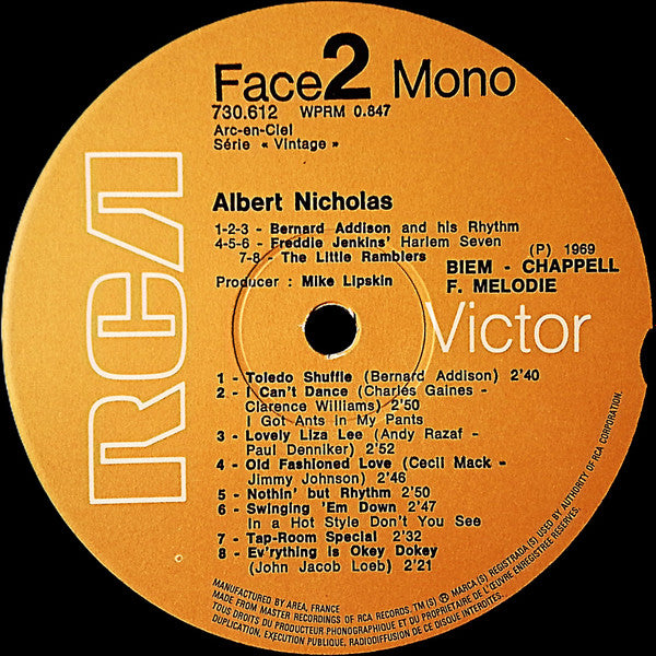 Barney Bigard - Albert Nicholas : Barney Bigard-Albert Nicholas (LP, Comp, Mono)