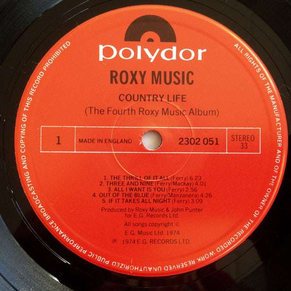 Roxy Music : Country Life (LP, Album, RE)
