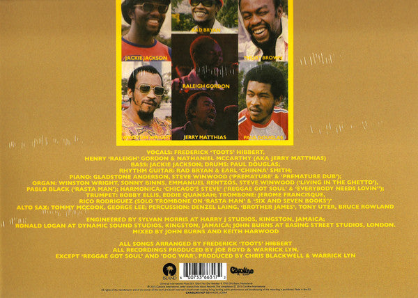 Toots & The Maytals : Reggae Got Soul (LP, Album, RE + LP, Comp)