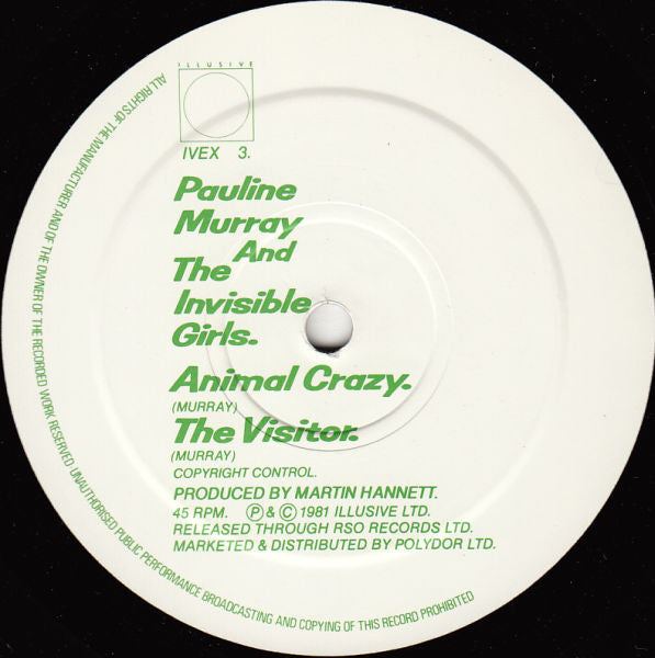 Pauline Murray And The Invisible Girls : Searching For Heaven (10")