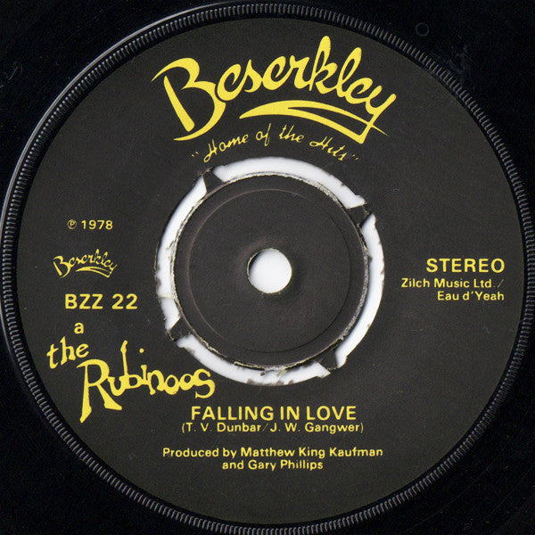 The Rubinoos : Falling In Love (7", Single, Bla)