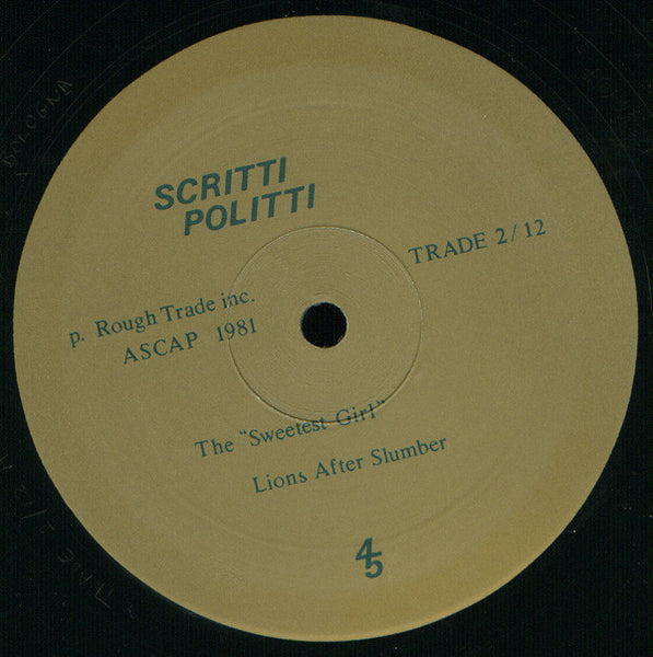 Scritti Politti : The "Sweetest Girl" (12")