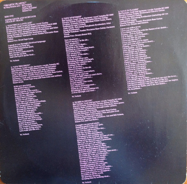 Be-Bop Deluxe* : Drastic Plastic (LP, Album)