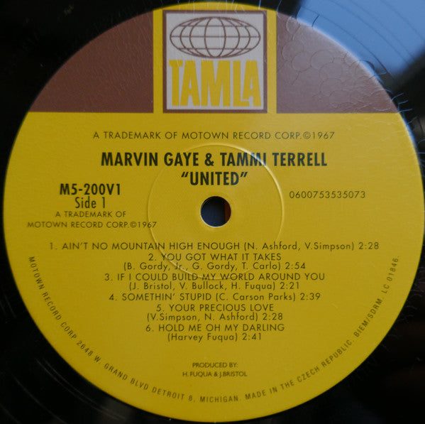 Marvin Gaye & Tammi Terrell : United (LP, Album, RE, 180)