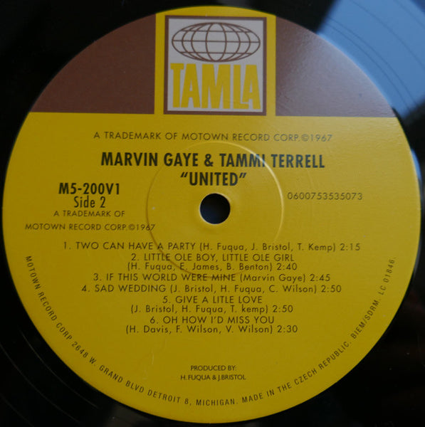 Marvin Gaye & Tammi Terrell : United (LP, Album, RE, 180)