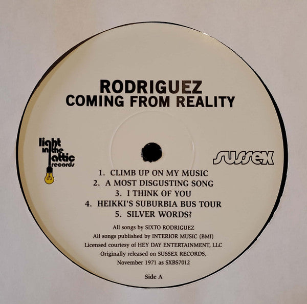 Rodriguez* : Coming From Reality (LP, Album, RE, RM, RP, Gat)