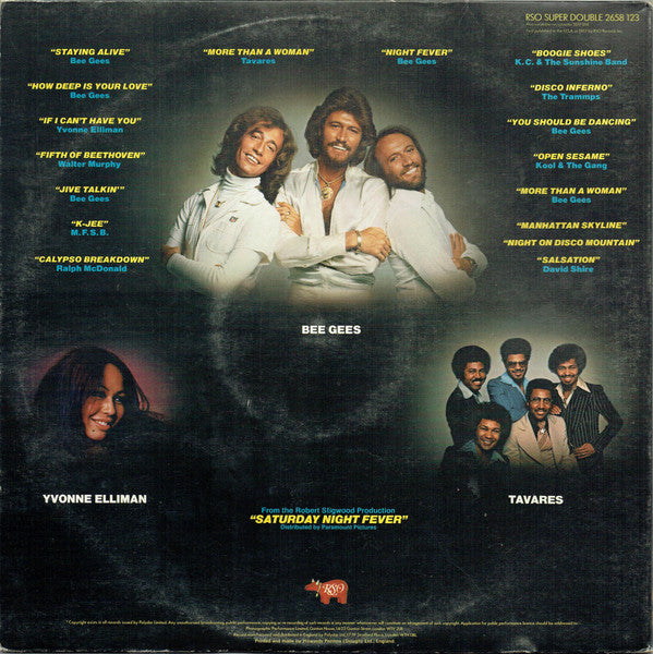 Various : Saturday Night Fever (The Original Movie Sound Track) (2xLP, Album, Comp, RP, Gat)