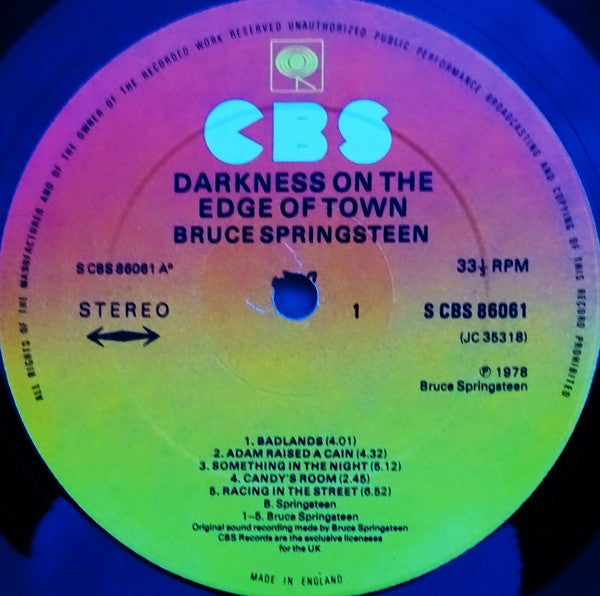 Bruce Springsteen : Darkness On The Edge Of Town (LP, Album)