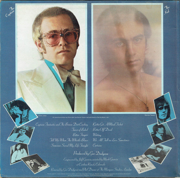 Elton John : Captain Fantastic And The Brown Dirt Cowboy (LP, Album, CBS)