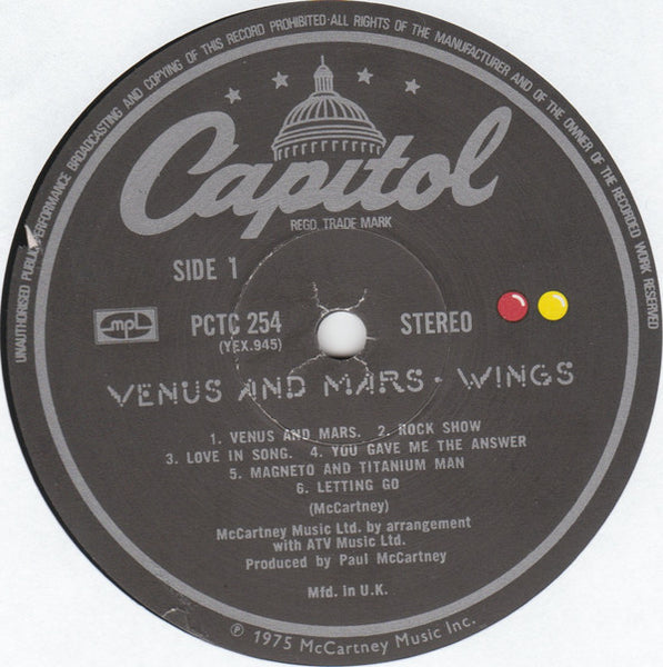 Wings (2) : Venus And Mars (LP, Album)