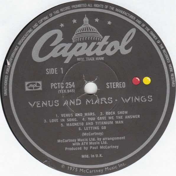 Wings (2) : Venus And Mars (LP, Album)