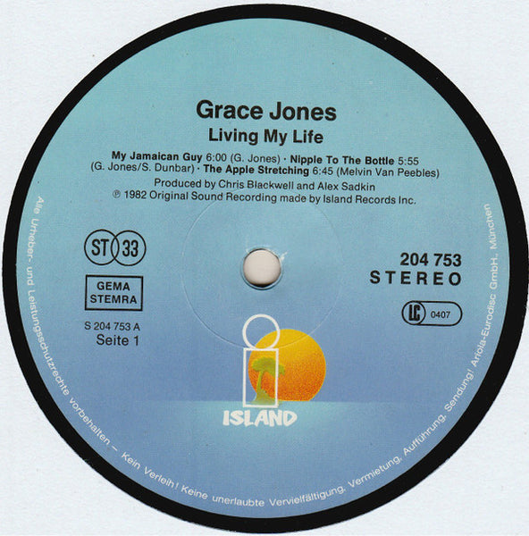 Grace Jones : Living My Life (LP, Album)