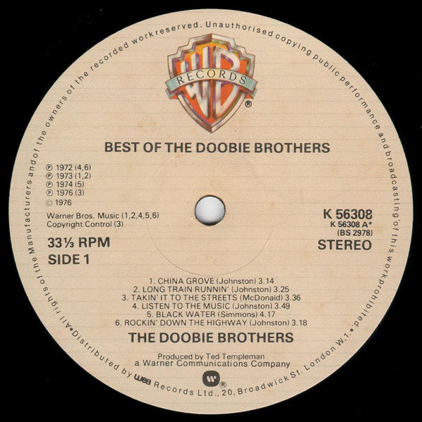 The Doobie Brothers : Best Of The Doobies (LP, Comp, RP, Bei)