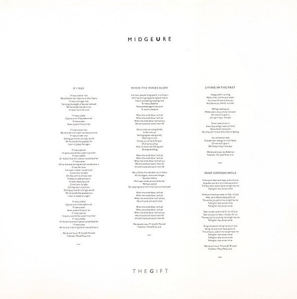 Midge Ure : The Gift (LP, Album)