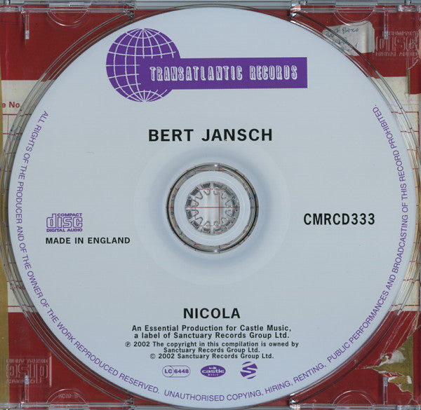 Bert Jansch : Nicola (CD, Album, RE, RM)