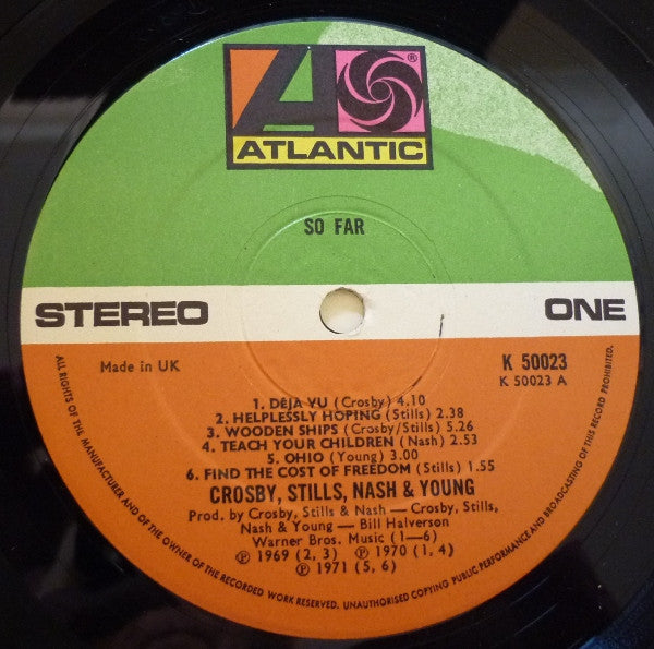Crosby, Stills, Nash And Young* : So Far (LP, Comp, Emb)