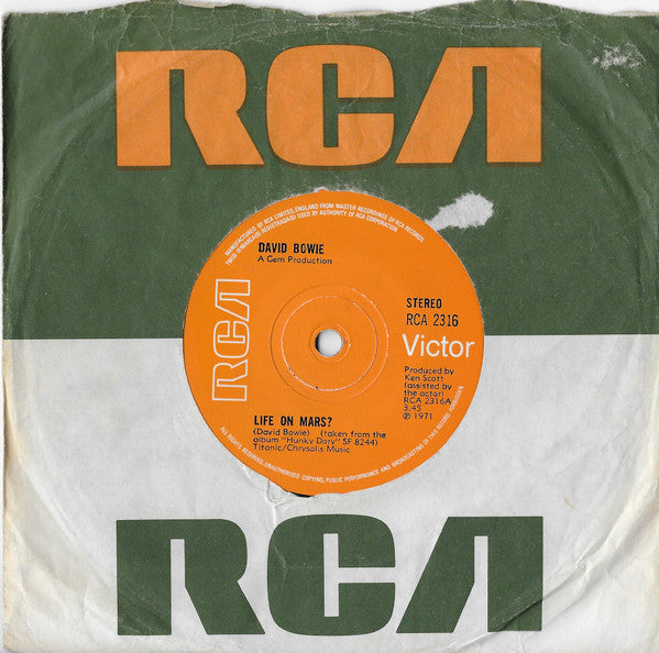 David Bowie : Life On Mars? (7", Single, Sol)