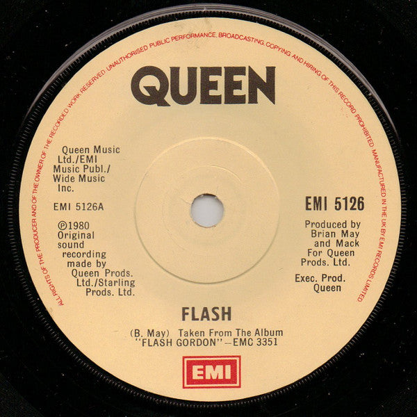 Queen : Flash (7", Single, Sol)