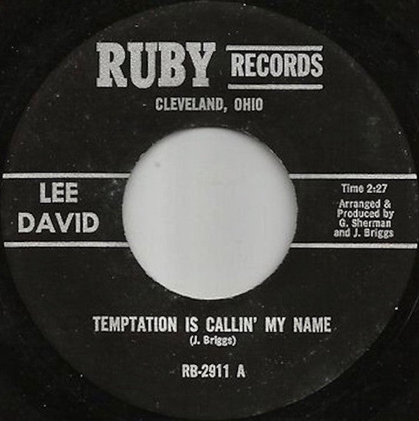 Lee David (2) : Temptation Is Callin' My Name (7", Unofficial)